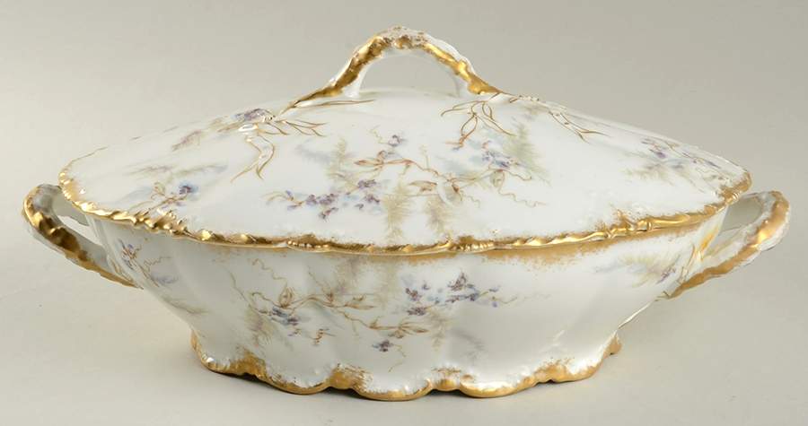 Schleiger 1026b Oval Covered Vegetable by Haviland-1