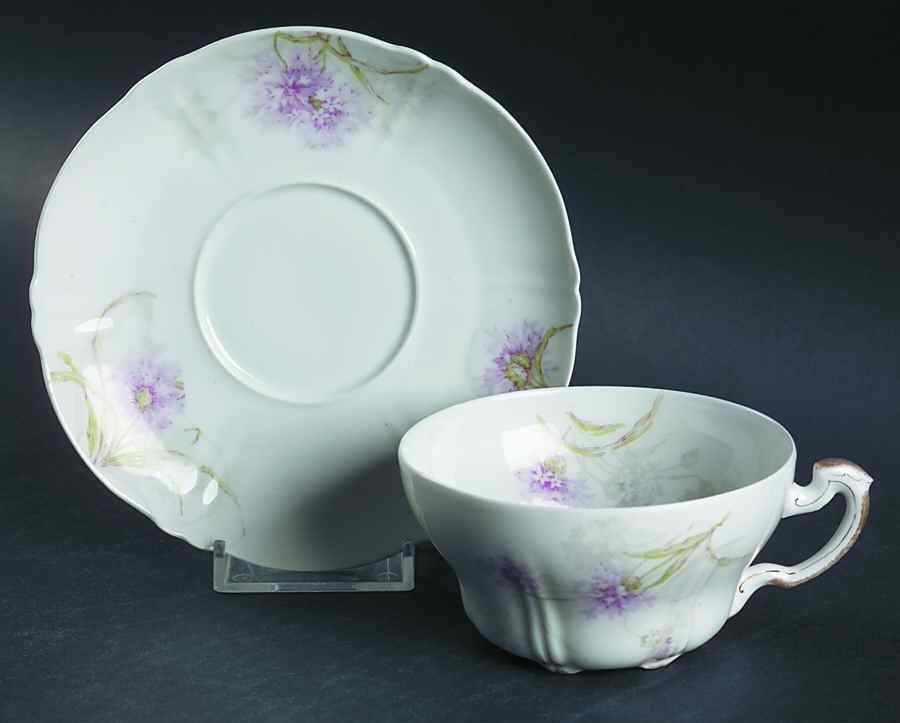 Schleiger 1035 Flat Cup & Saucer Set by Haviland-1