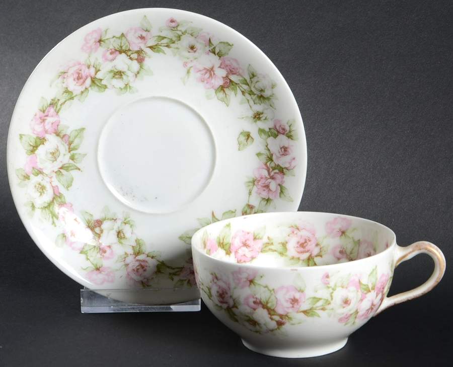 Schleiger 1065 Flat Cup & Saucer Set by Haviland-1