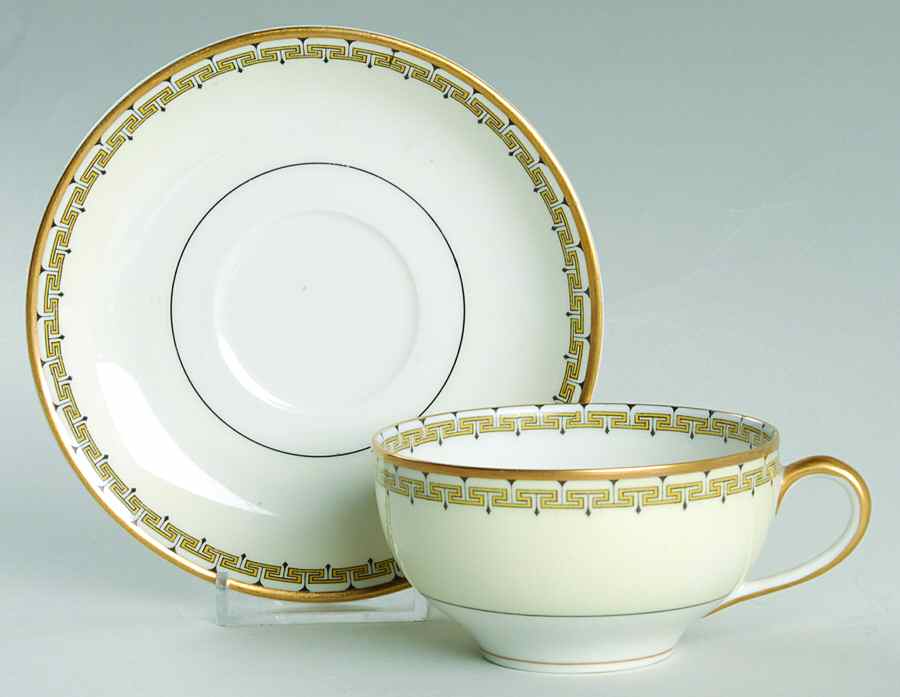 Schleiger 107 Flat Cup & Saucer Set by Haviland-1