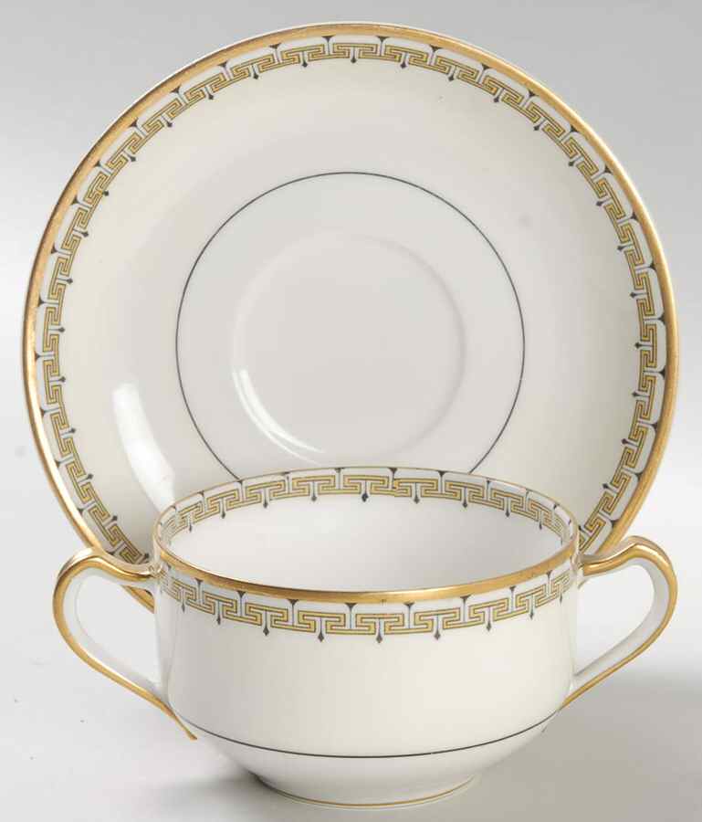 Schleiger 107 Flat Bouillon Cup & Saucer by Haviland-1