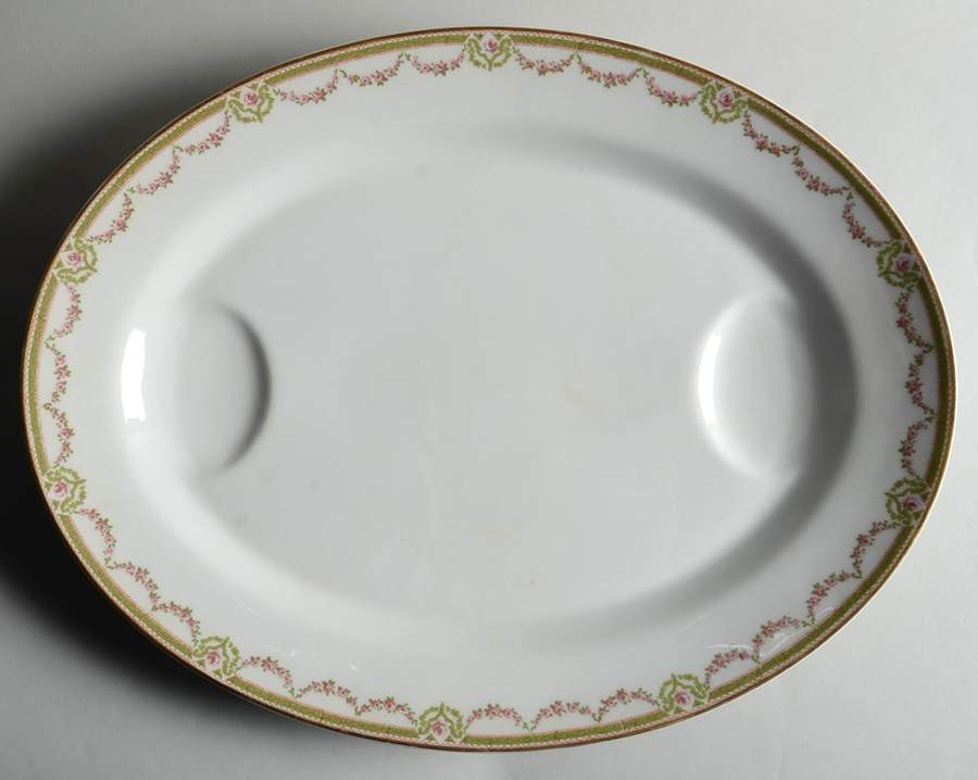 Schleiger 1073A 18" Oval Serving Platter by Haviland-1