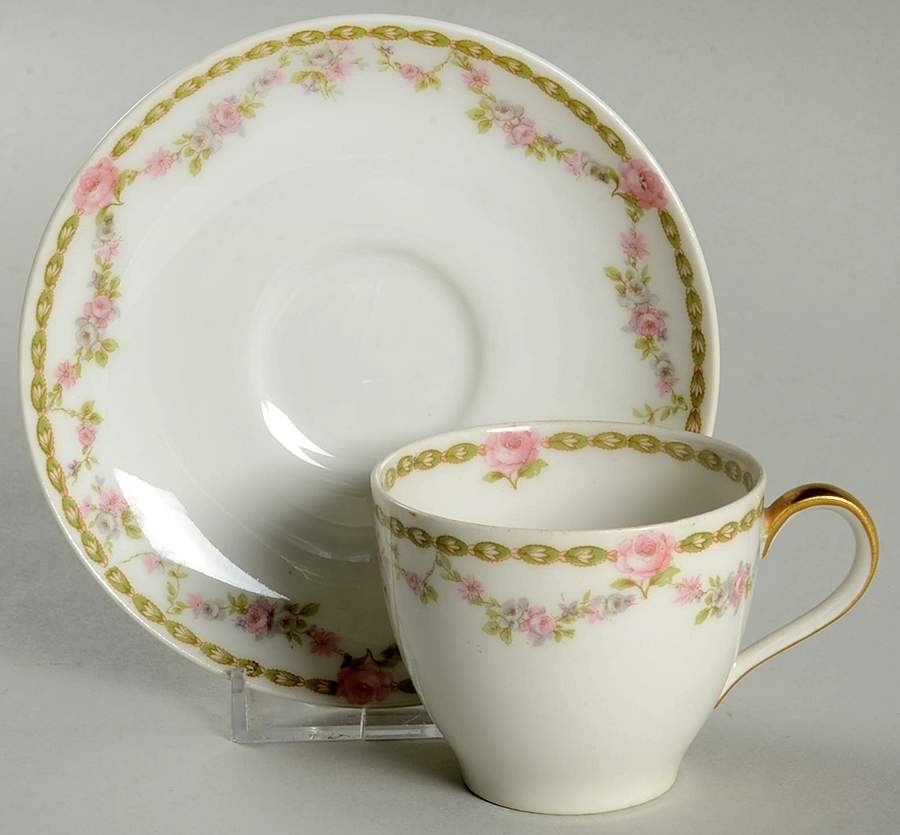Schleiger 1075 Flat Demitasse Cup & Saucer Set by Haviland-1