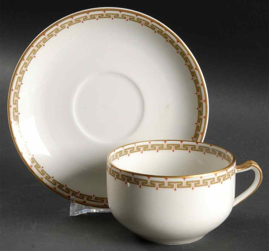 Schleiger 107b Flat Cup & Saucer Set by Haviland-1