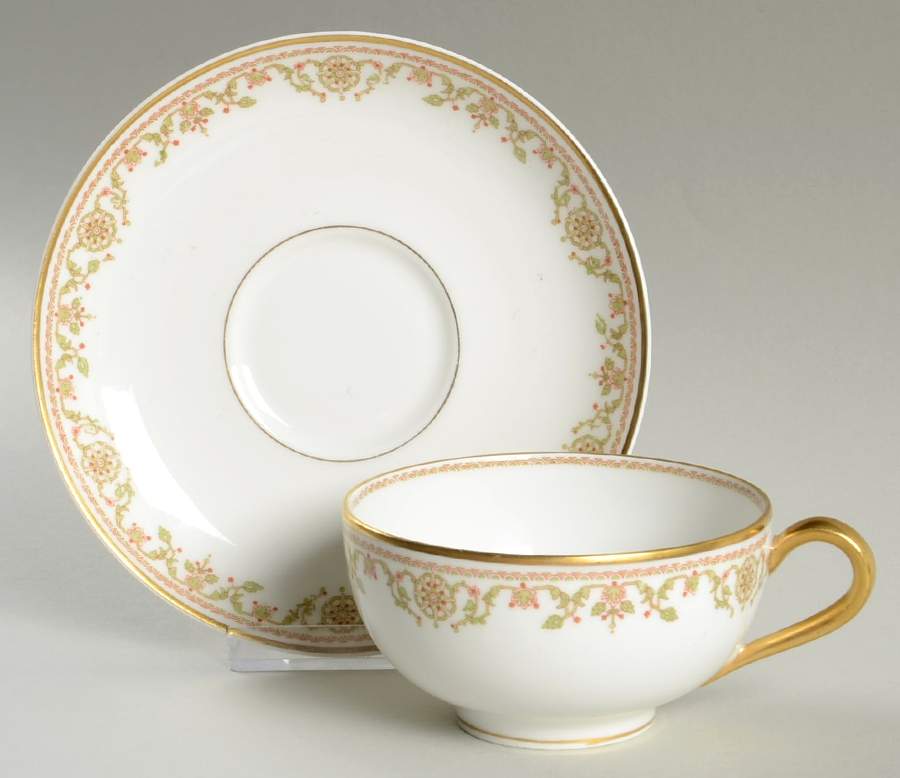 Schleiger 1082 Oversized Cup & Saucer Set by Haviland-1