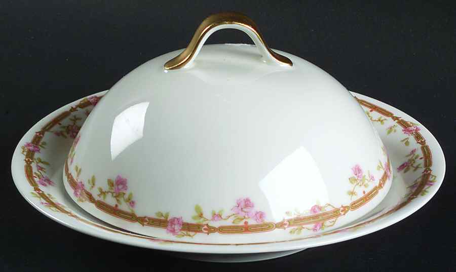 Schleiger 1095 Round Covered Butter by Haviland-1