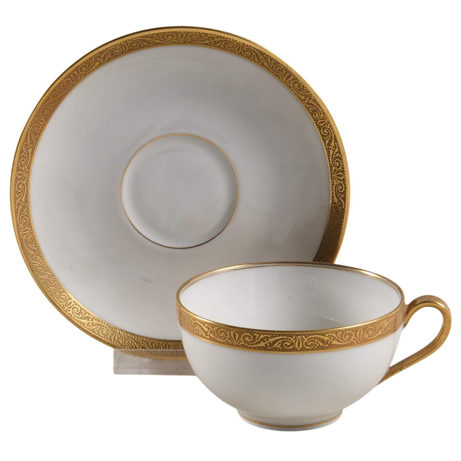 Schleiger 1105 Flat Cup & Saucer Set by Haviland-1