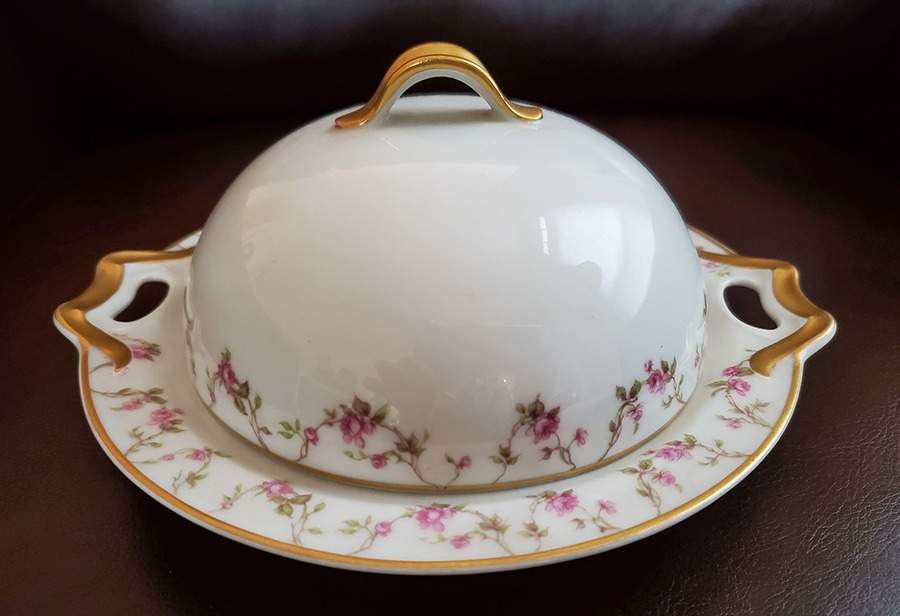 Schleiger 111A Round Covered Butter by Haviland-1