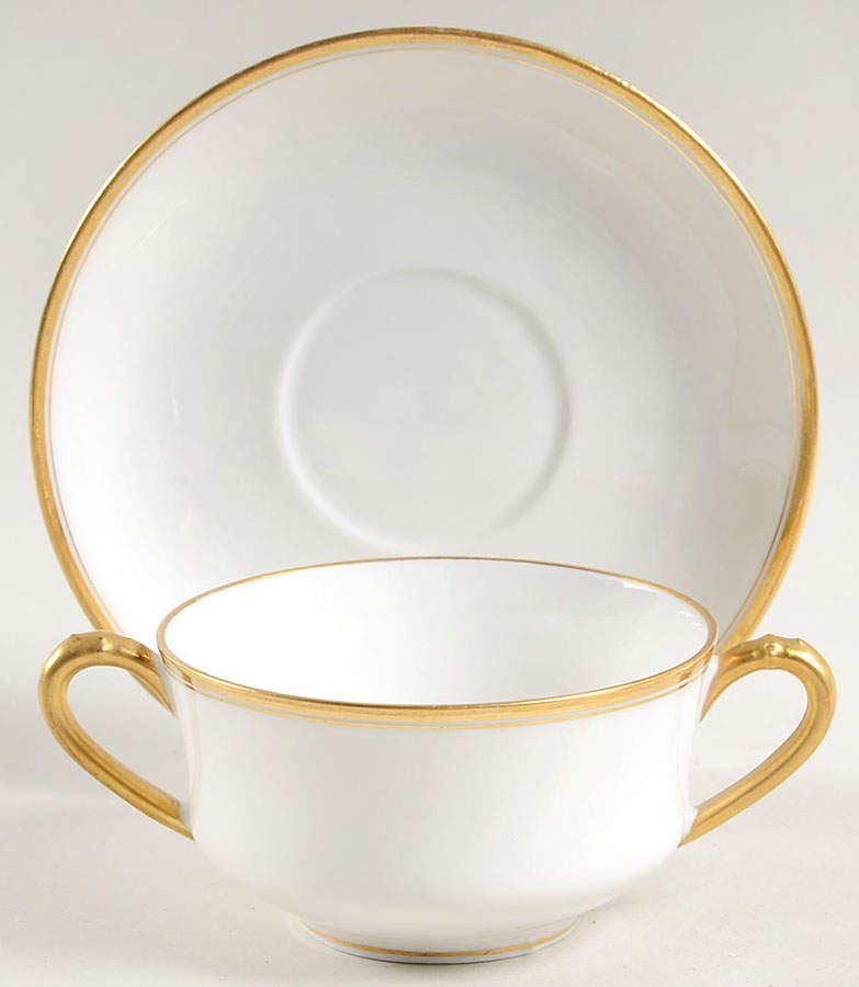 Schleiger 1125 Flat Bouillon Cup & Saucer by Haviland-1