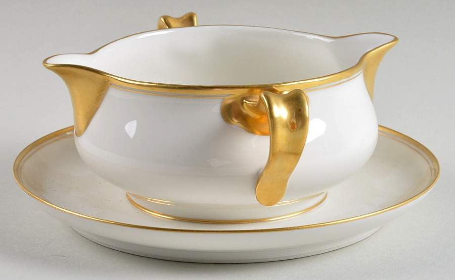 Schleiger 1125 Gravy Boat with Attached Underplate by Haviland-1