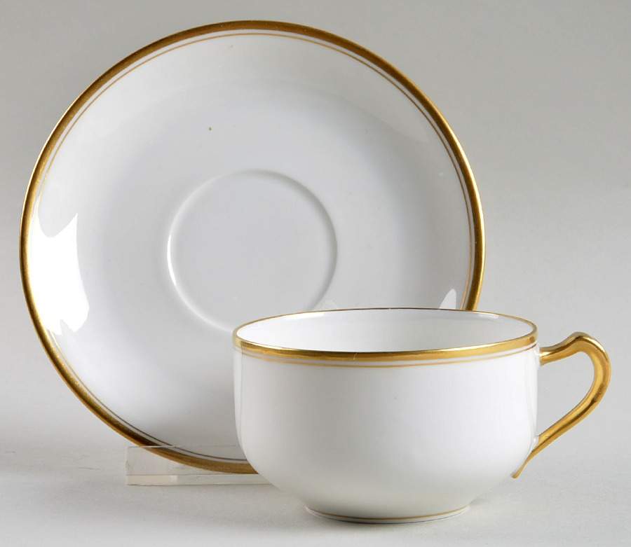 Schleiger 1125 Flat Cup & Saucer Set by Haviland-1