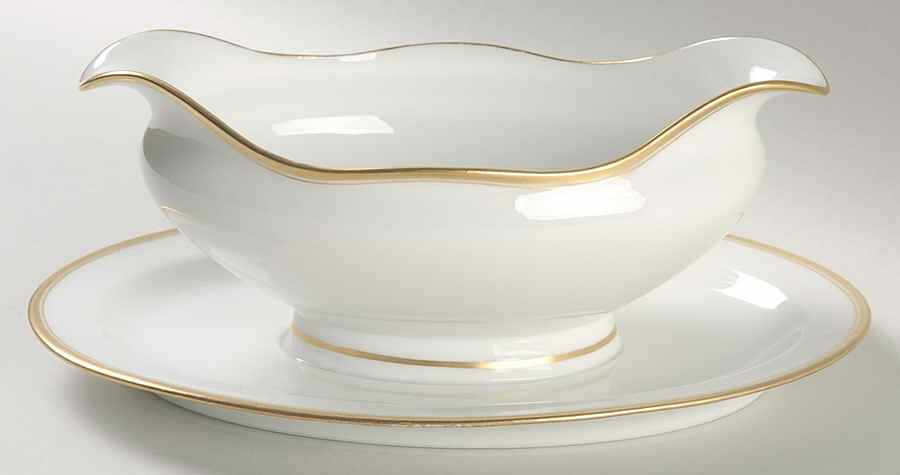 Schleiger 1125 Gravy Boat with Attached Underplate by Haviland-1