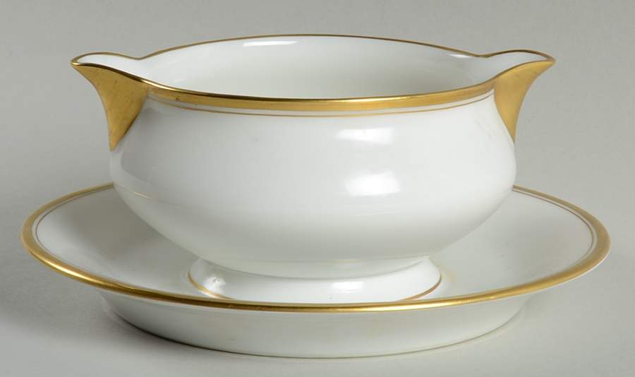 Schleiger 1125 Gravy Boat with Attached Underplate by Haviland-1