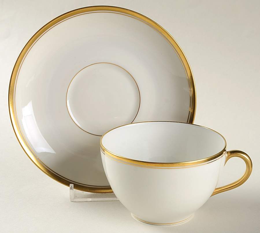 Schleiger 1125 Flat Cup & Saucer Set by Haviland-1