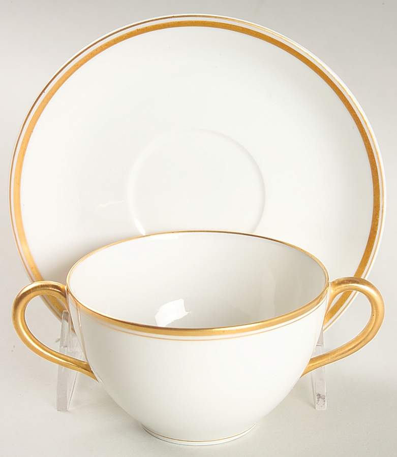 Schleiger 1125 Flat Bouillon Cup & Saucer by Haviland-1