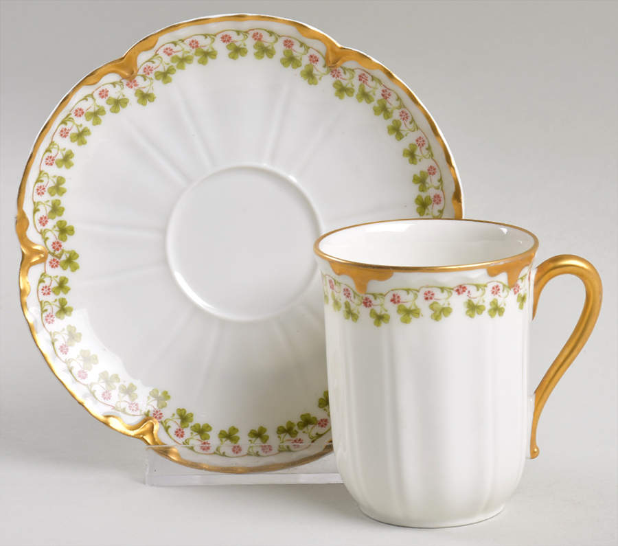 Schleiger 113  Chocolate Cup & Saucer Set by Haviland-1