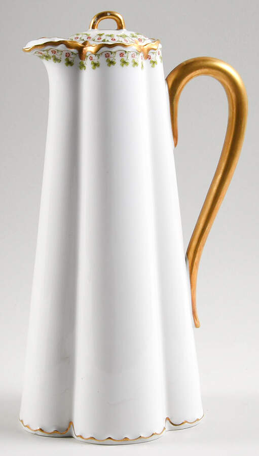 Schleiger 113  Chocolate Pot & Lid by Haviland-1