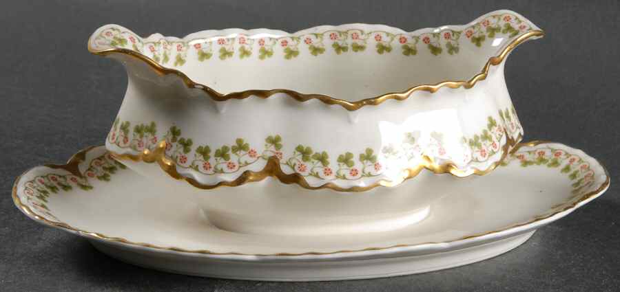 Schleiger 113  Gravy Boat with Attached Underplate by Haviland-1
