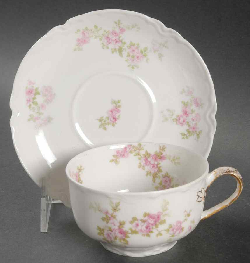Schleiger 1131 Flat Cup & Saucer Set by Haviland-1