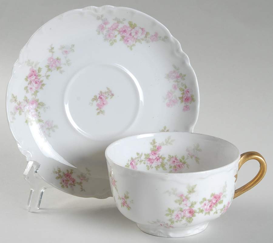 Schleiger 1131 Flat Cup & Saucer Set by Haviland-1