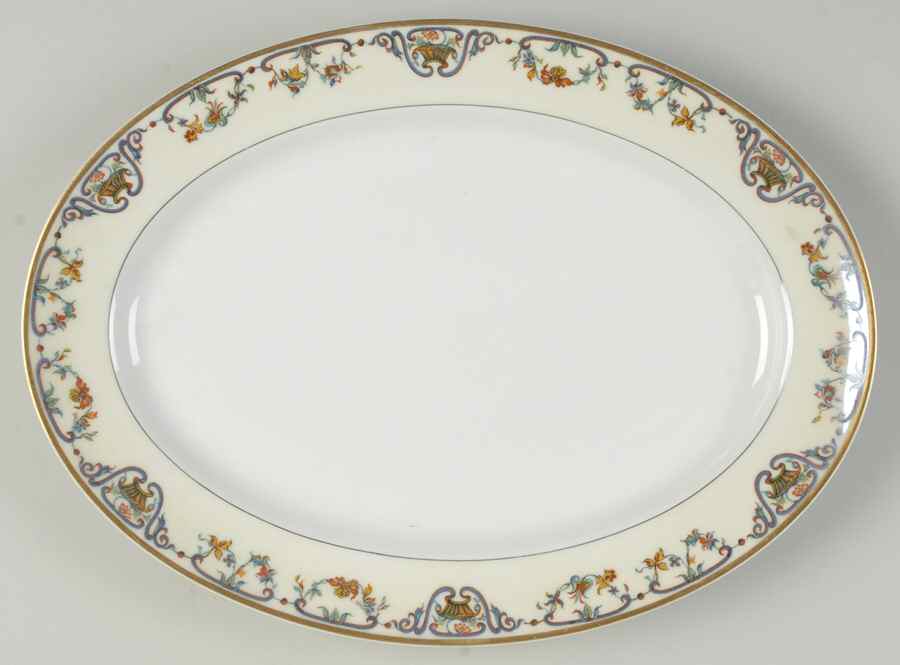 Schleiger 114b 13" Oval Serving Platter by Haviland-1
