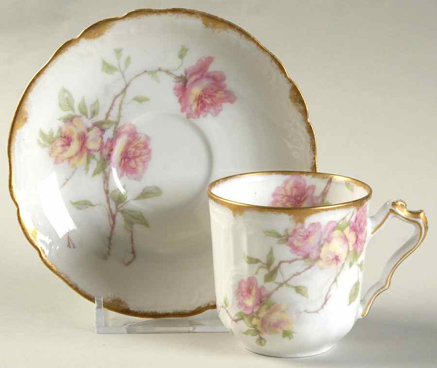 Schleiger 1151 Flat Demitasse Cup & Saucer Set by Haviland-1