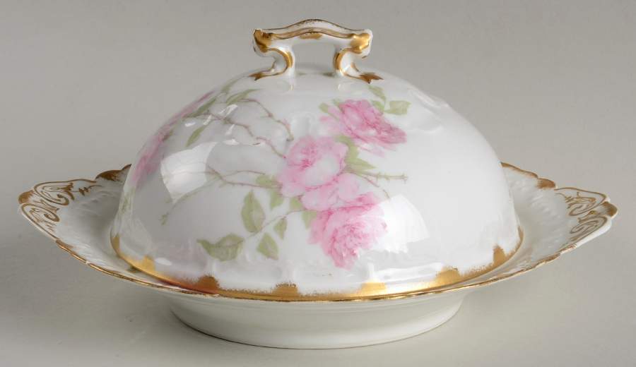 Schleiger 1151 Round Covered Butter by Haviland-1