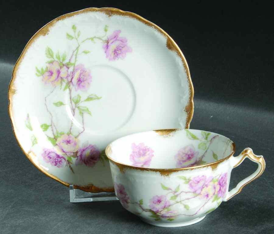 Schleiger 1151A Flat Cup & Saucer Set by Haviland-1