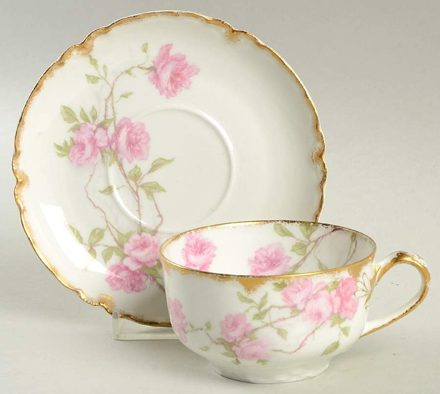 Schleiger 1151B Flat Cup & Saucer Set by Haviland-1