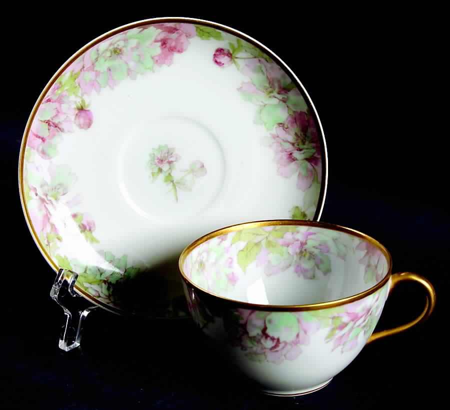 Schleiger 1153 Flat Cup & Saucer Set by Haviland-1