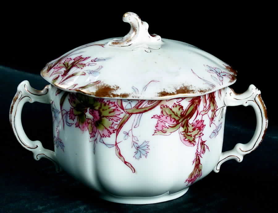 Schleiger 1158a Bouillon Cup and Saucer with Lid No Saucer by Haviland-1
