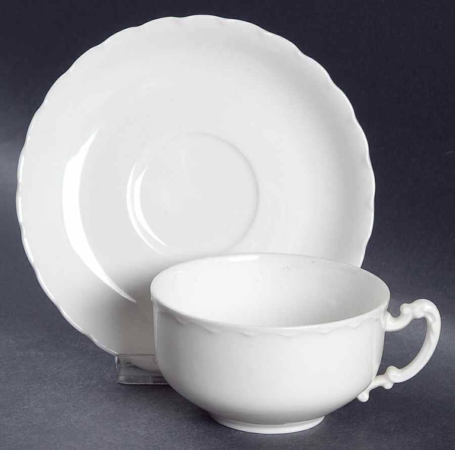 Portia Flat Cup & Saucer Set by Haviland-1