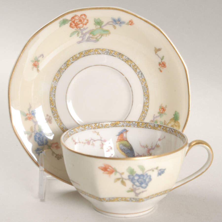 Schleiger 1227 Flat Cup & Saucer Set by Haviland-1