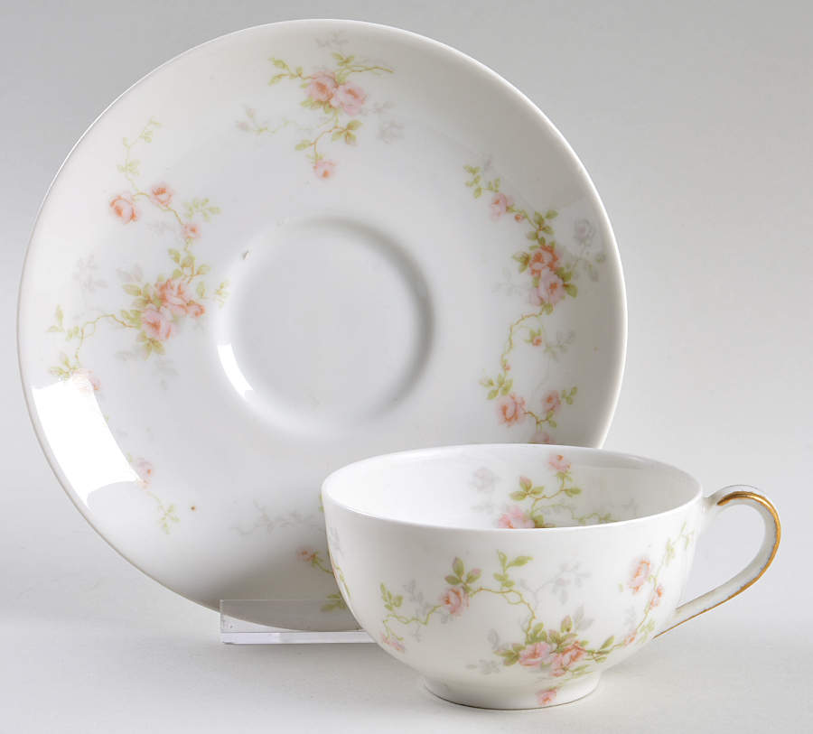 Schleiger 1245 Flat Cup & Saucer Set by Haviland-1
