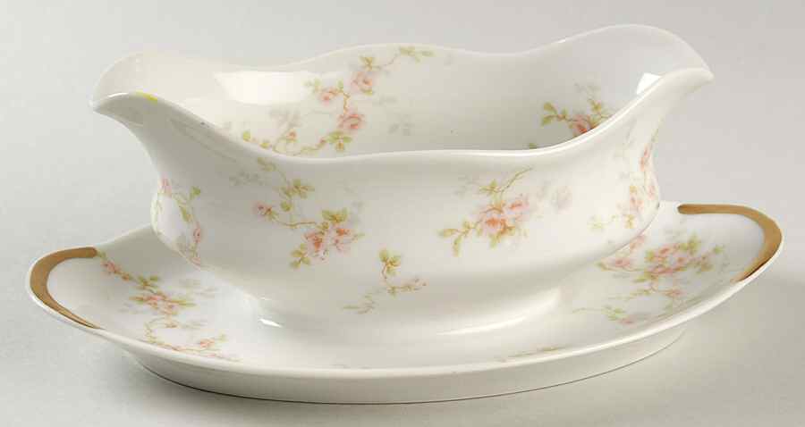 Schleiger 1245 Gravy Boat with Attached Underplate by Haviland-1