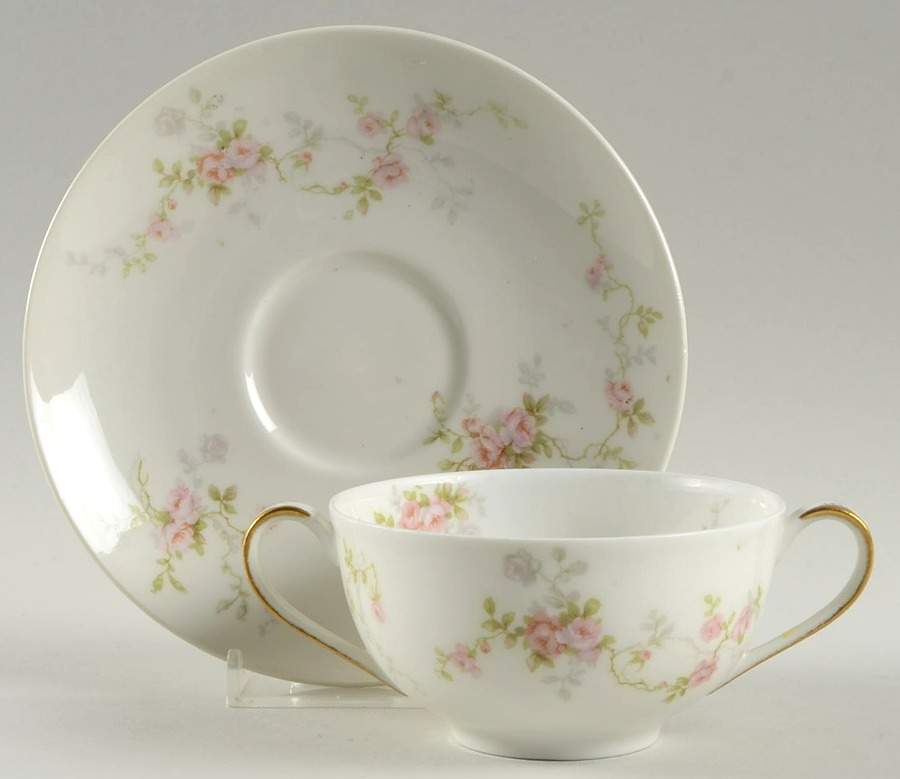 Schleiger 1245 Flat Bouillon Cup & Saucer by Haviland-1