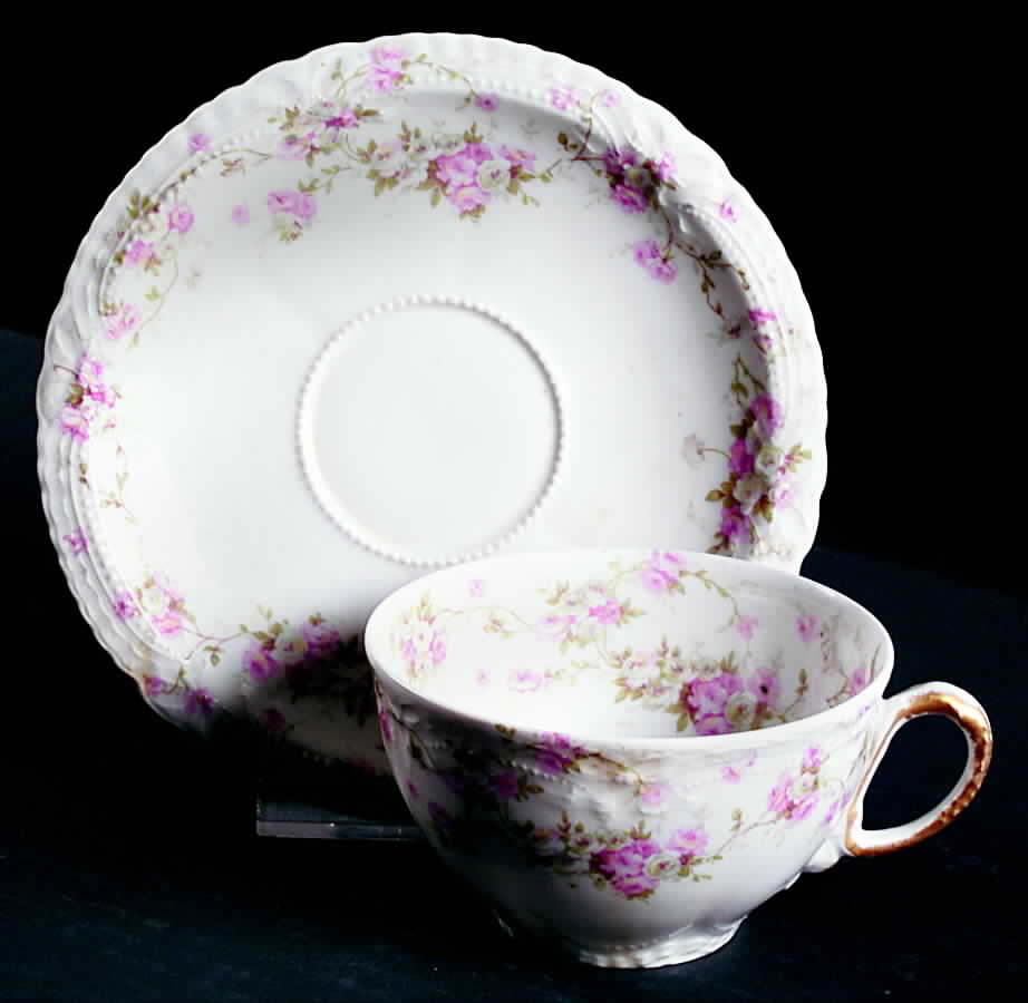 Schleiger 1246a Flat Cup & Saucer Set by Haviland-1