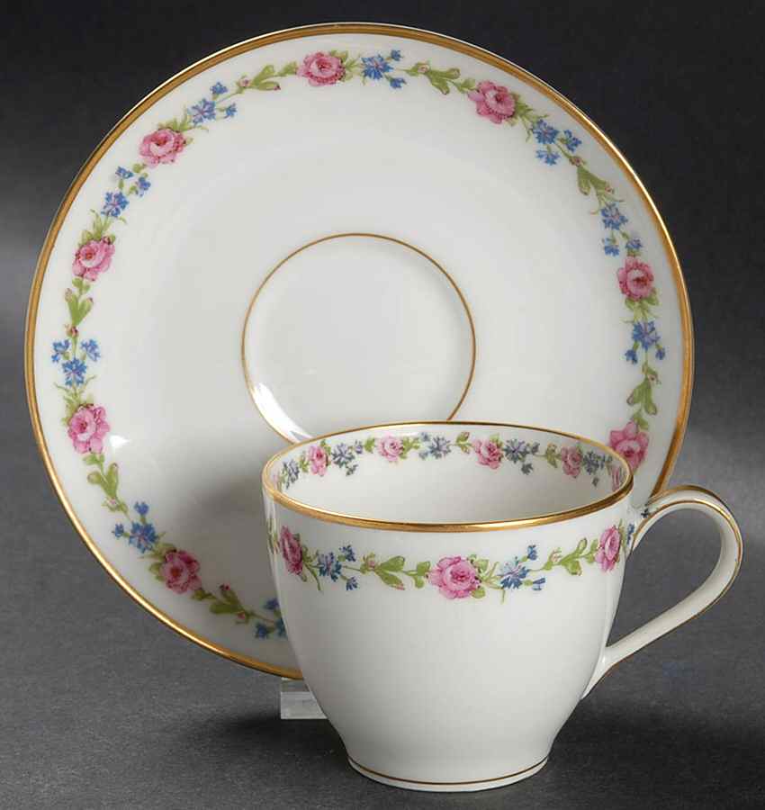 Schleiger 1263 Flat Demitasse Cup & Saucer Set by Haviland-1