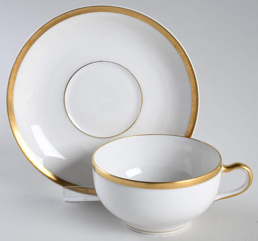 Schleiger 128 Flat Cup & Saucer Set by Haviland-1