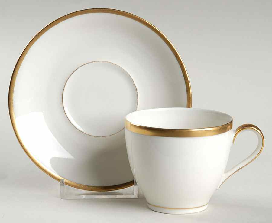 Schleiger 128 Flat Demitasse Cup & Saucer Set by Haviland-1