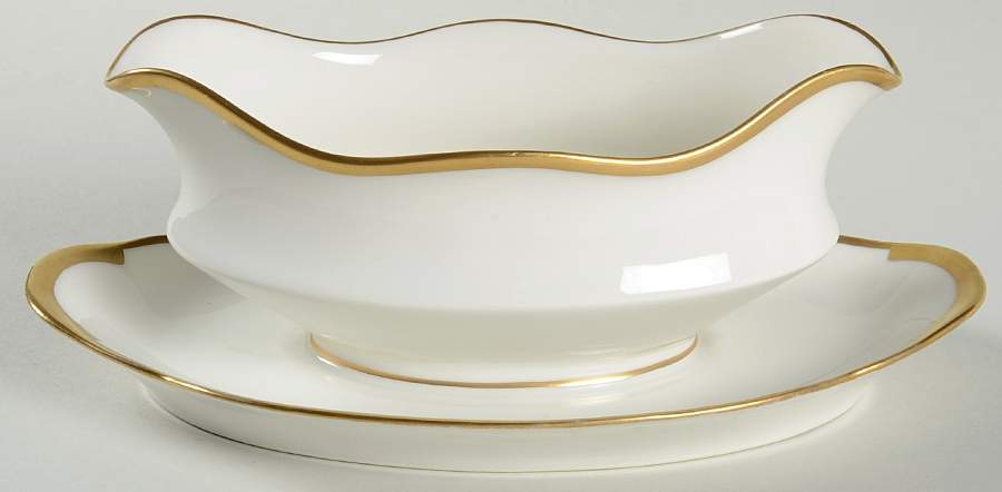 Schleiger 128 Gravy Boat with Attached Underplate by Haviland-1