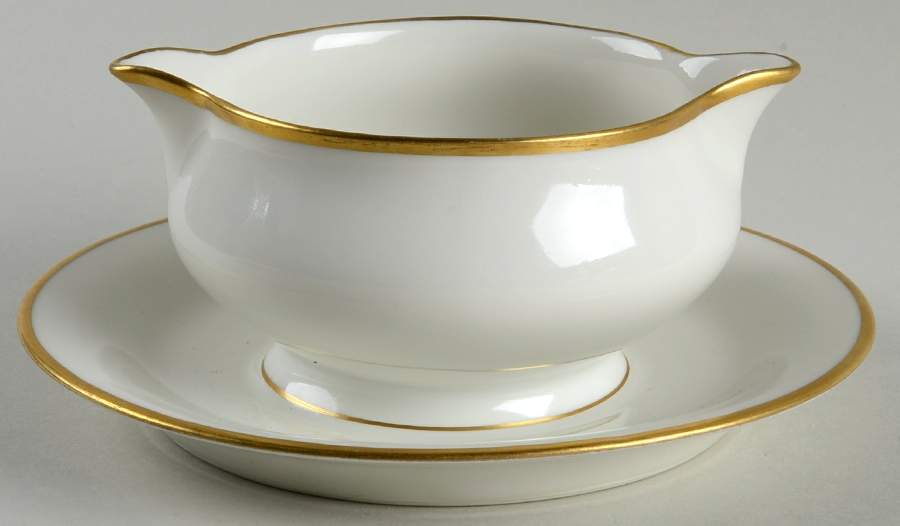 Schleiger 128 Gravy Boat with Attached Underplate by Haviland-1