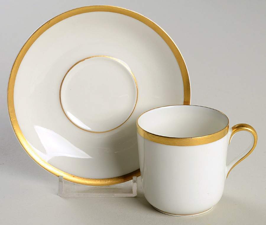 Schleiger 128 Flat Demitasse Cup & Saucer Set by Haviland-1