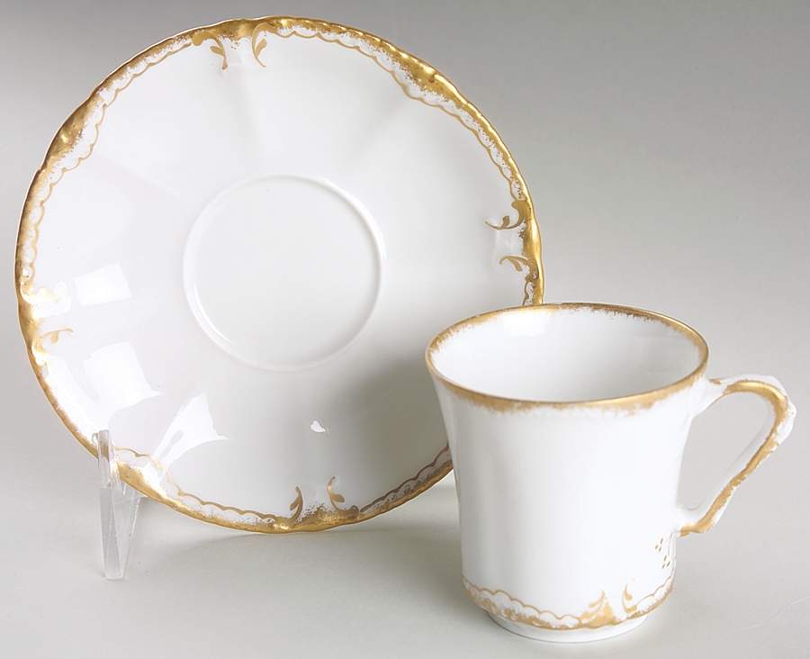 Schleiger 133 Flat Demitasse Cup & Saucer Set by Haviland-1