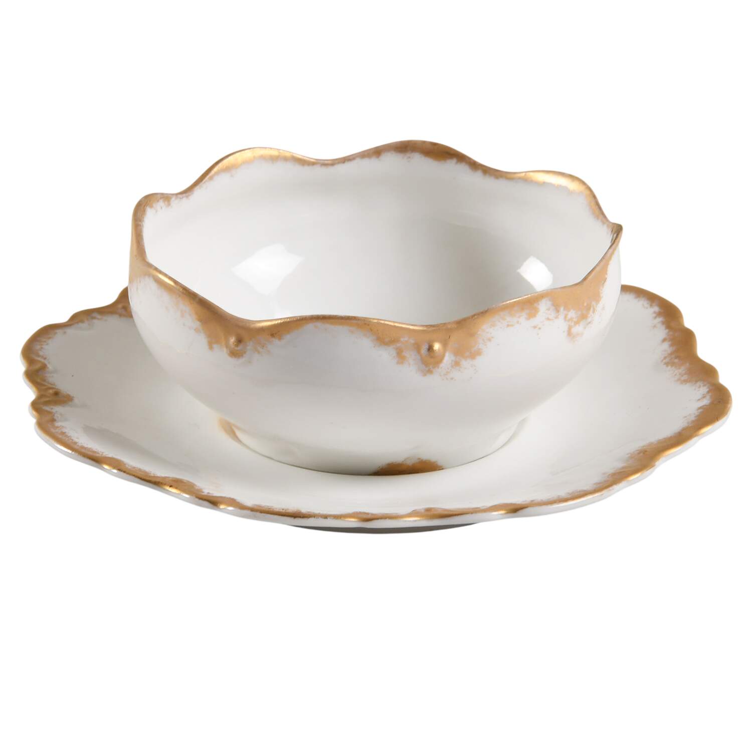 Schleiger 136 Ramekin & Saucer Set by Haviland-1