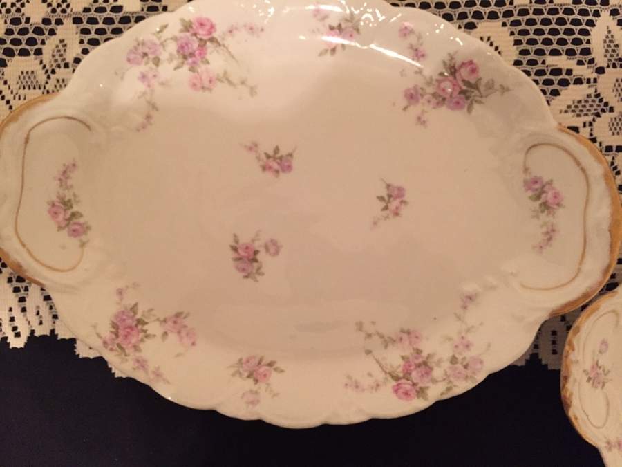 Schleiger 137G 16" Oval Serving Platter by Haviland-1