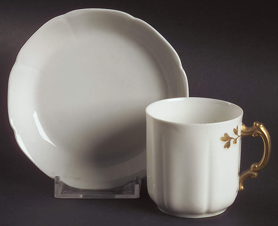 Schleiger 14 Flat Demitasse Cup & Saucer Set by Haviland-1