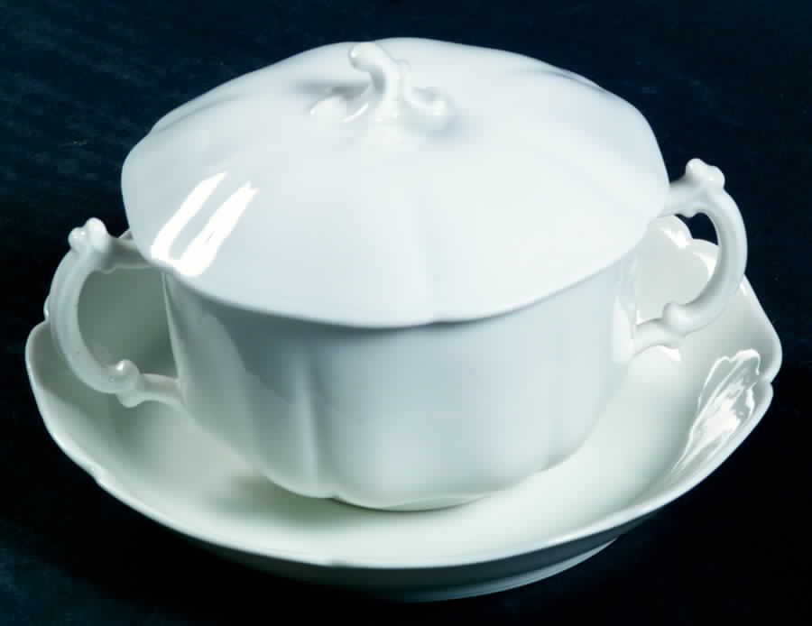 Schleiger 14 Bouillon Soup and Saucer with Lid by Haviland-1
