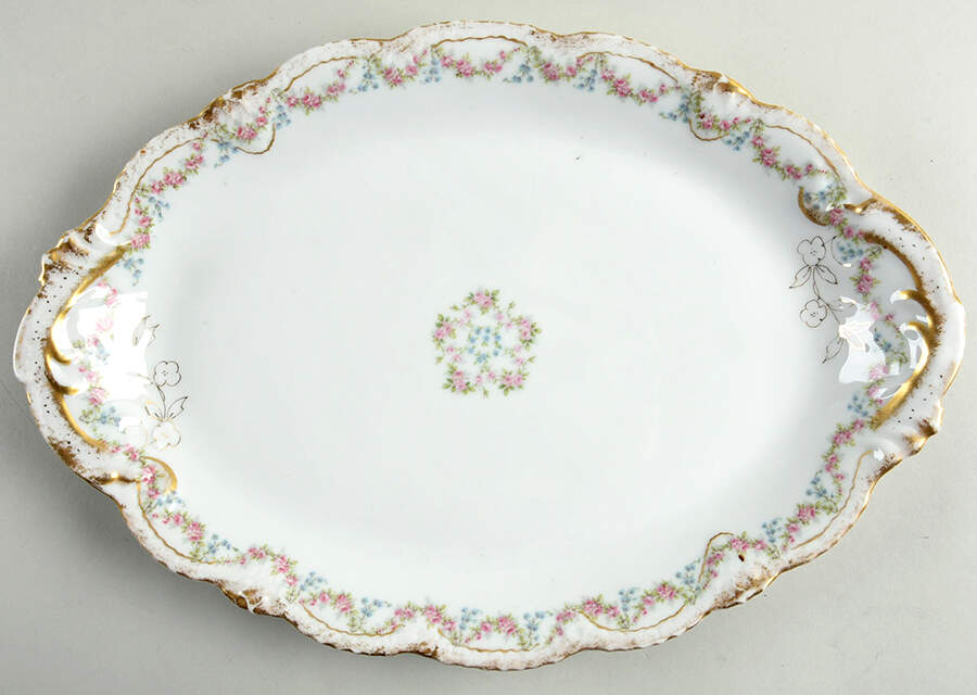 Schleiger 140 14" Oval Serving Platter by Haviland-1