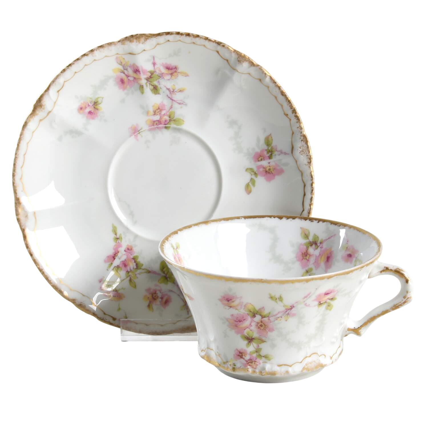 Schleiger 141D Oversized Cup & Saucer Set by Haviland-1